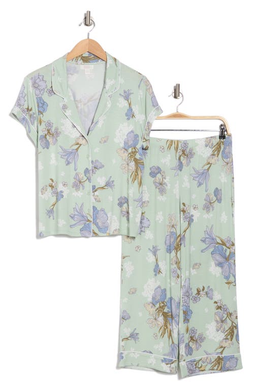 Nordstrom Rack Tranquility Cropped Pajamas In Green Sigh Ella Floral