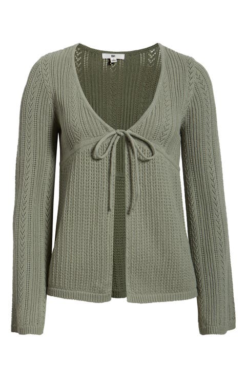 Openstitch Tie Front Cardigan