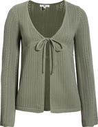 BP. Openstitch Tie Front Cardigan