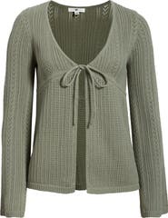 BP. Openstitch Tie Front Cardigan