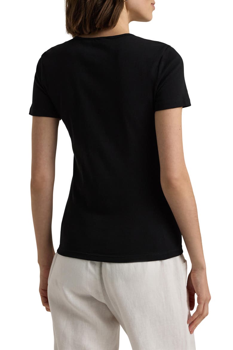 Cotton Blend T-Shirt, Alternate, color, POLO BLACK