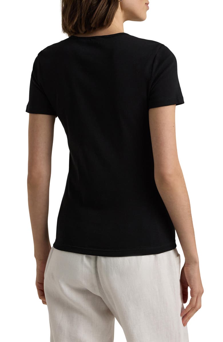 Lauren Ralph Lauren Cotton Blend T-Shirt, Alternate, color, Polo Black