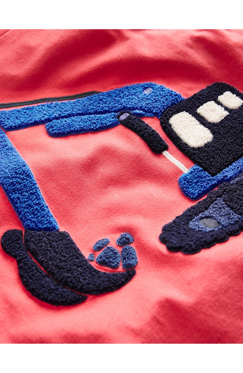 Mini Boden Kids' Bouclé Digger Mock Neck Cotton Graphic T-Shirt, Alternate, color,