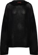 PCFG Cotton Blend Knitted Hoodie With Woven Patch