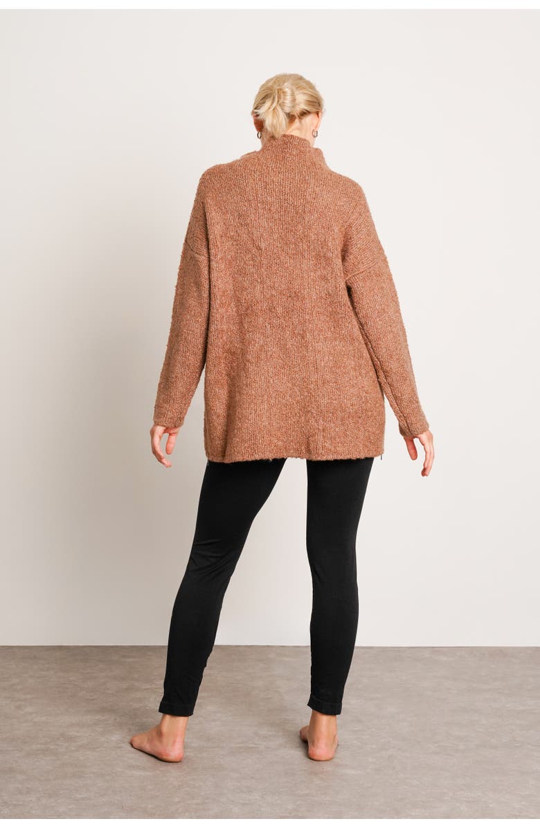 Nom Maternity Lia Maternity & Nursing Long Sleeve Sweater, Alternate, color, Moca