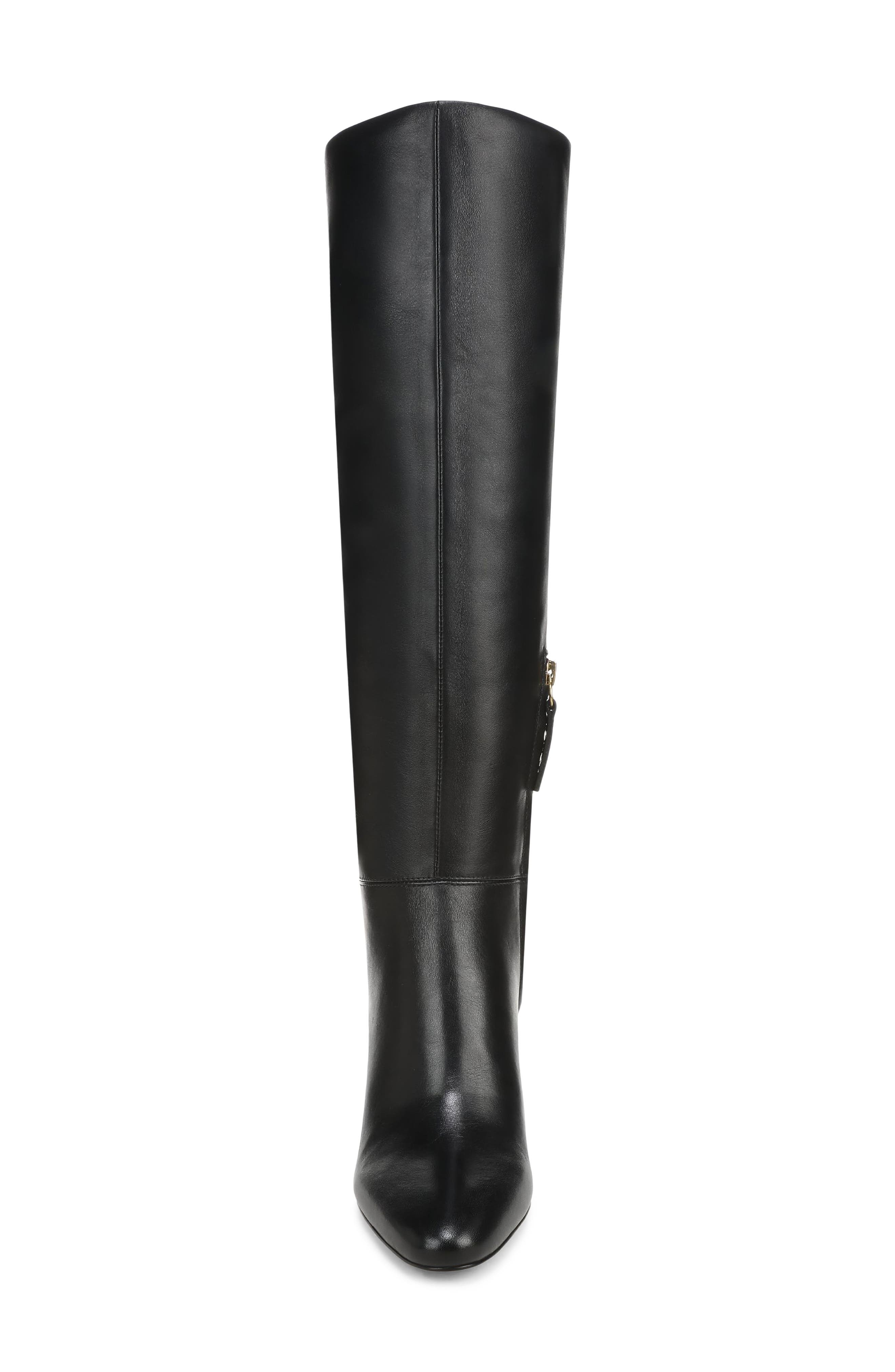 Janiya Leather Knee High Boot, Alternate, color, BLACK