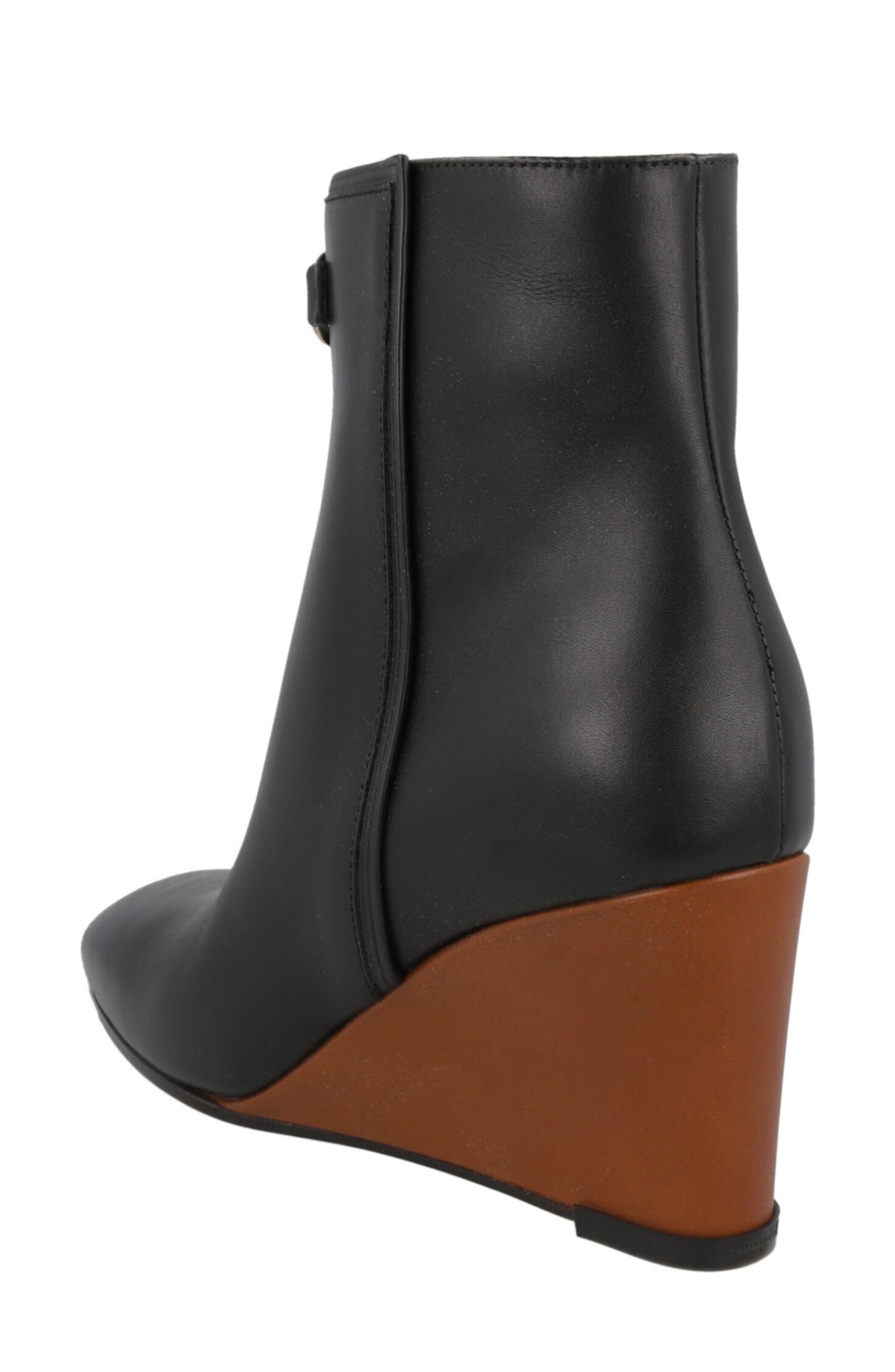 FERRAGAMO Catuja Wedge Bootie, Alternate, color, Nero