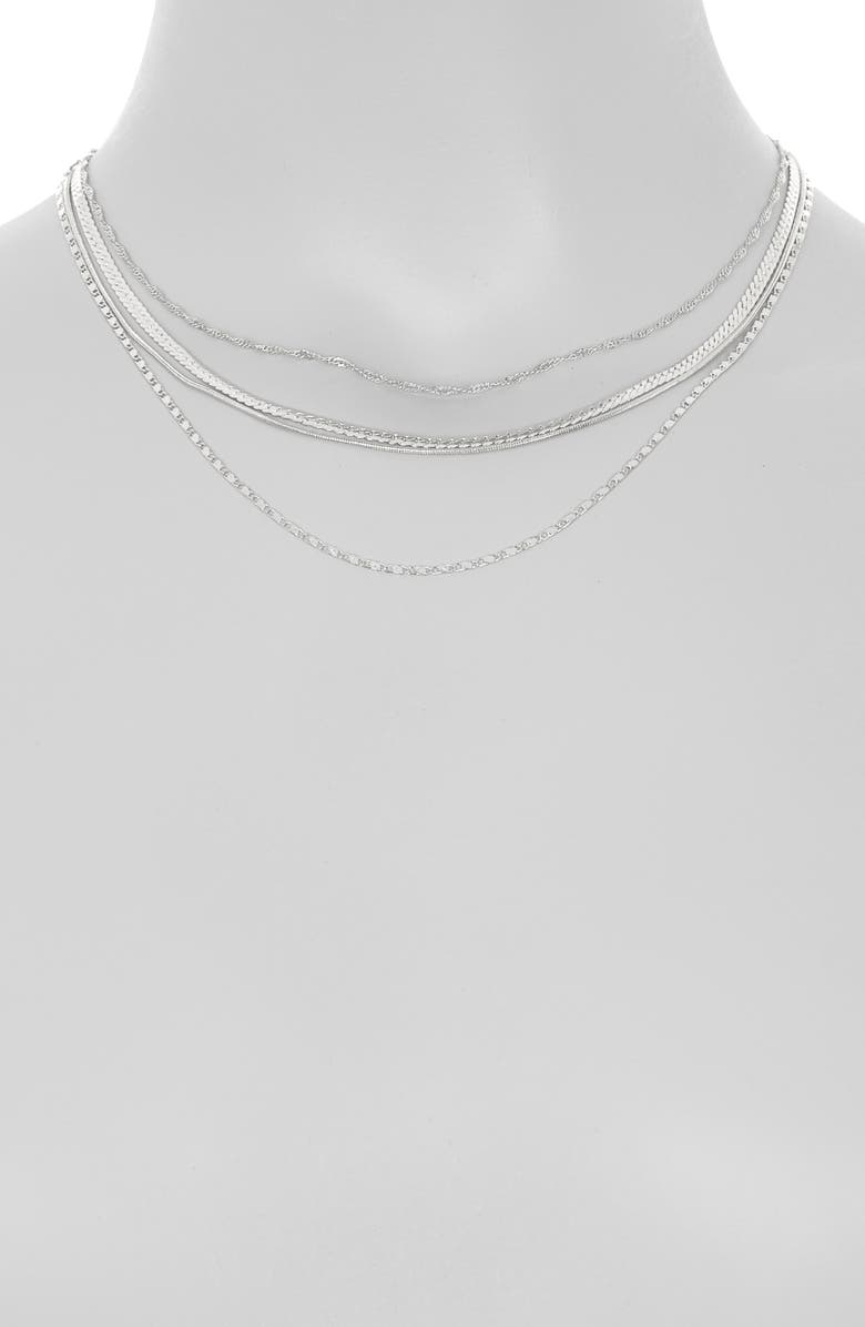 NORDSTROM RACK 4-Pack Assorted Essential Chain Necklaces, Alternate, color, 