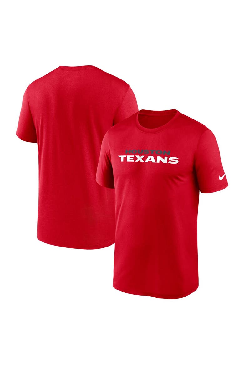 Men's Nike Red Houston Texans Primetime Legend Wordmark Performance T-Shirt, Alternate, color, Red