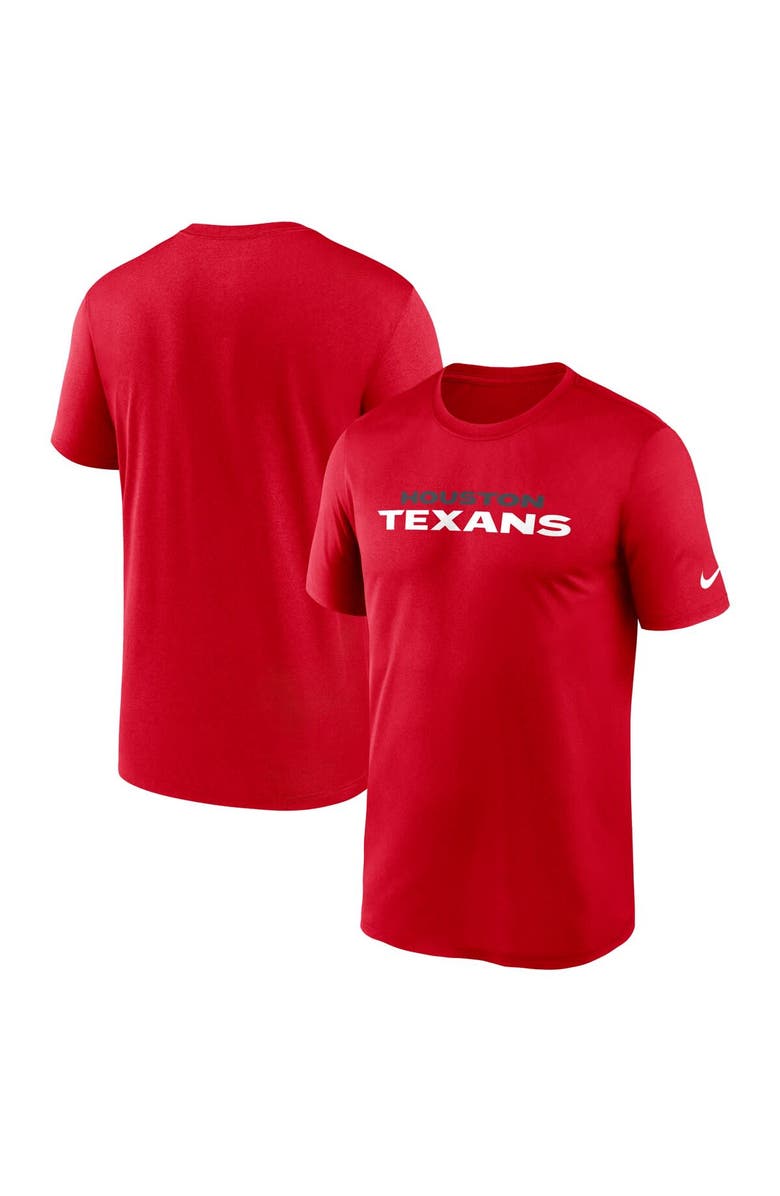 Nike Men's Nike Red Houston Texans Primetime Legend Wordmark Performance T-Shirt, Alternate, color, Red