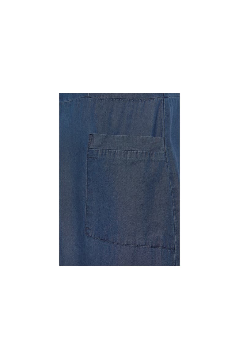 Denim Look Halterneck Jumpsuit, Alternate, color, Blue