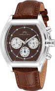PORSAMO BLEU Roman Leather Strap Watch