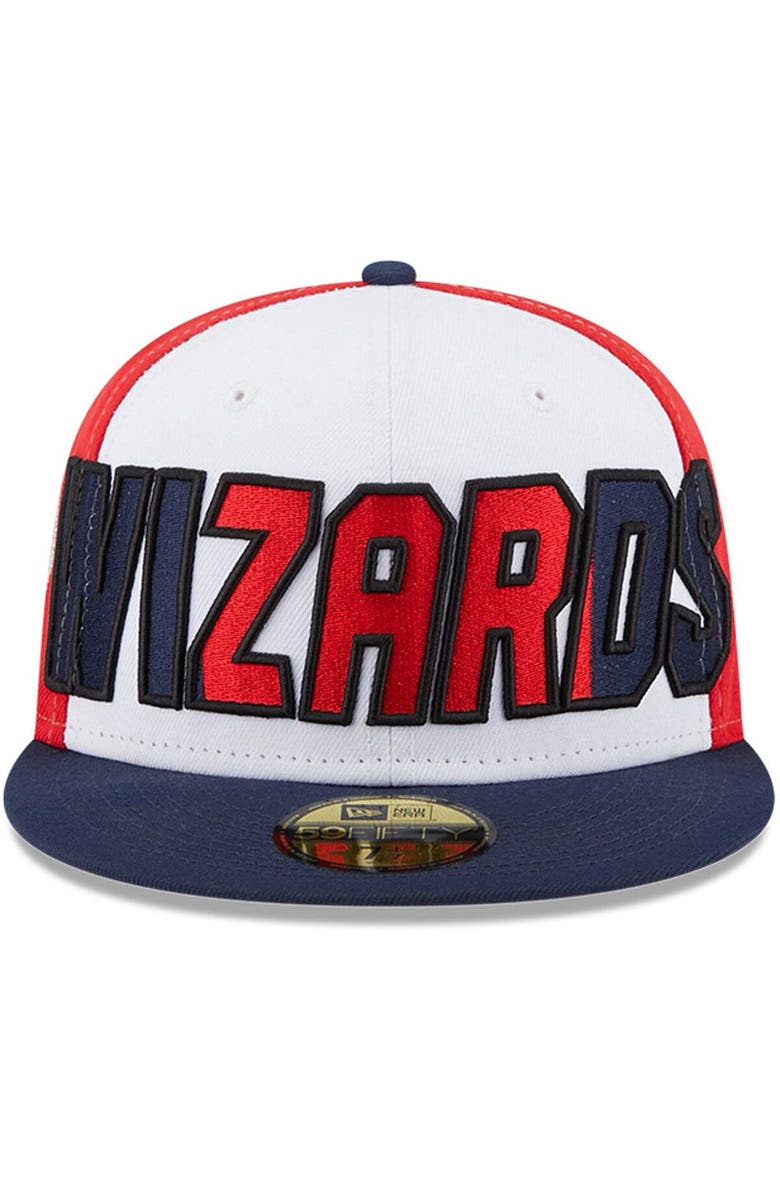 New Era Men's New Era  White/Navy Washington Wizards Back Half 9FIFTY Fitted Hat, Alternate, color, 