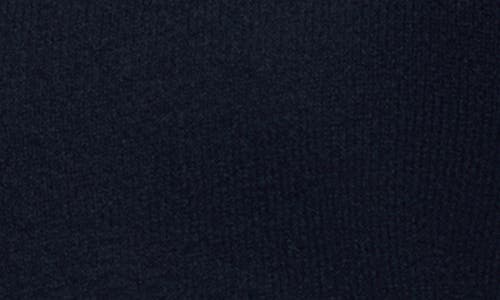 Mango Wide Rib Trim Crewneck Sweater In Dark Navy