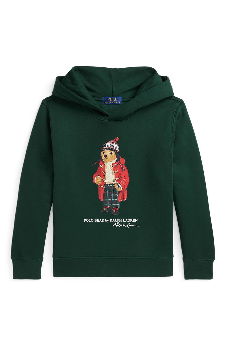 Polo Ralph Lauren Kids' Logo Graphic Fleece Hoodie, Main, color, 