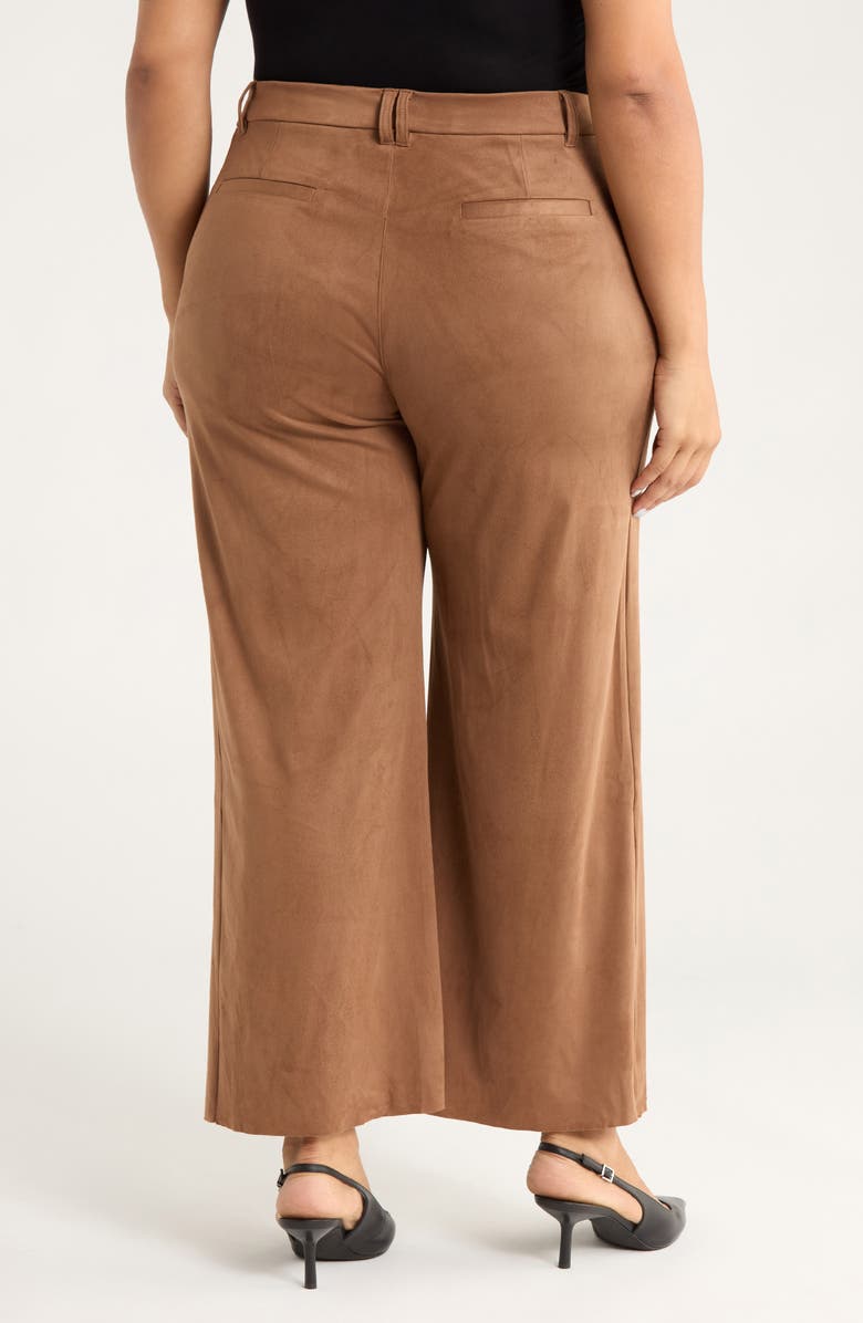 Lysse Vionette Faux Suede Wide Leg Pants, Alternate, color, Lux Camel