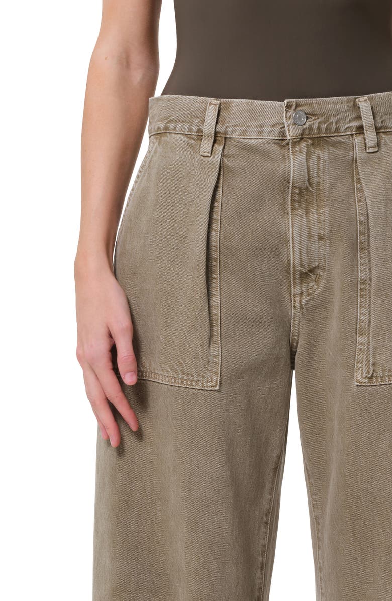 AGOLDE Sefton Pleated High Waist Barrel Jeans, Alternate, color, Cholla