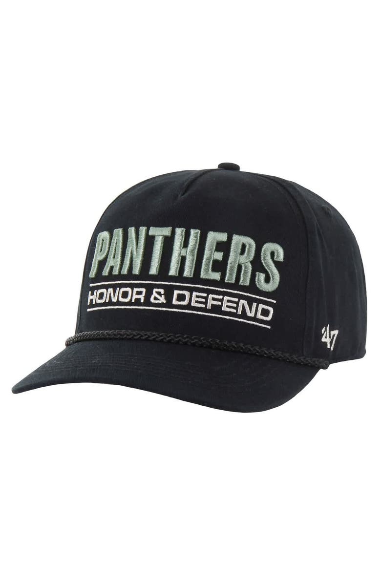 '47 Men's '47 Black Florida Panthers OHT Military Appreciation Homeland Honor and Defend Hitch Adjustable Hat, Alternate, color,