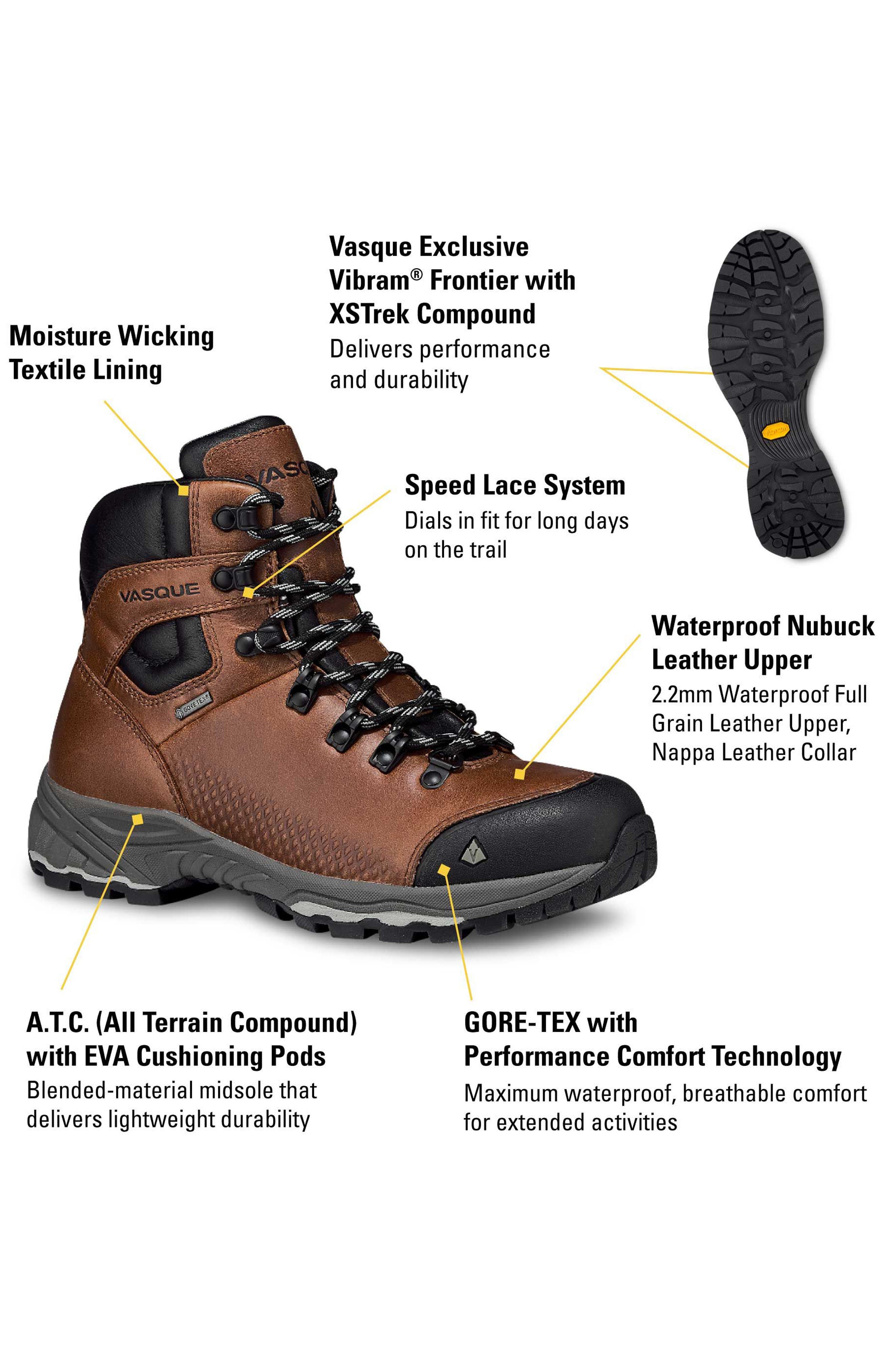 Vasque St. Elias Gore-Tex<sup>®</sup> Waterproof Hiking Boot, Alternate, color, 