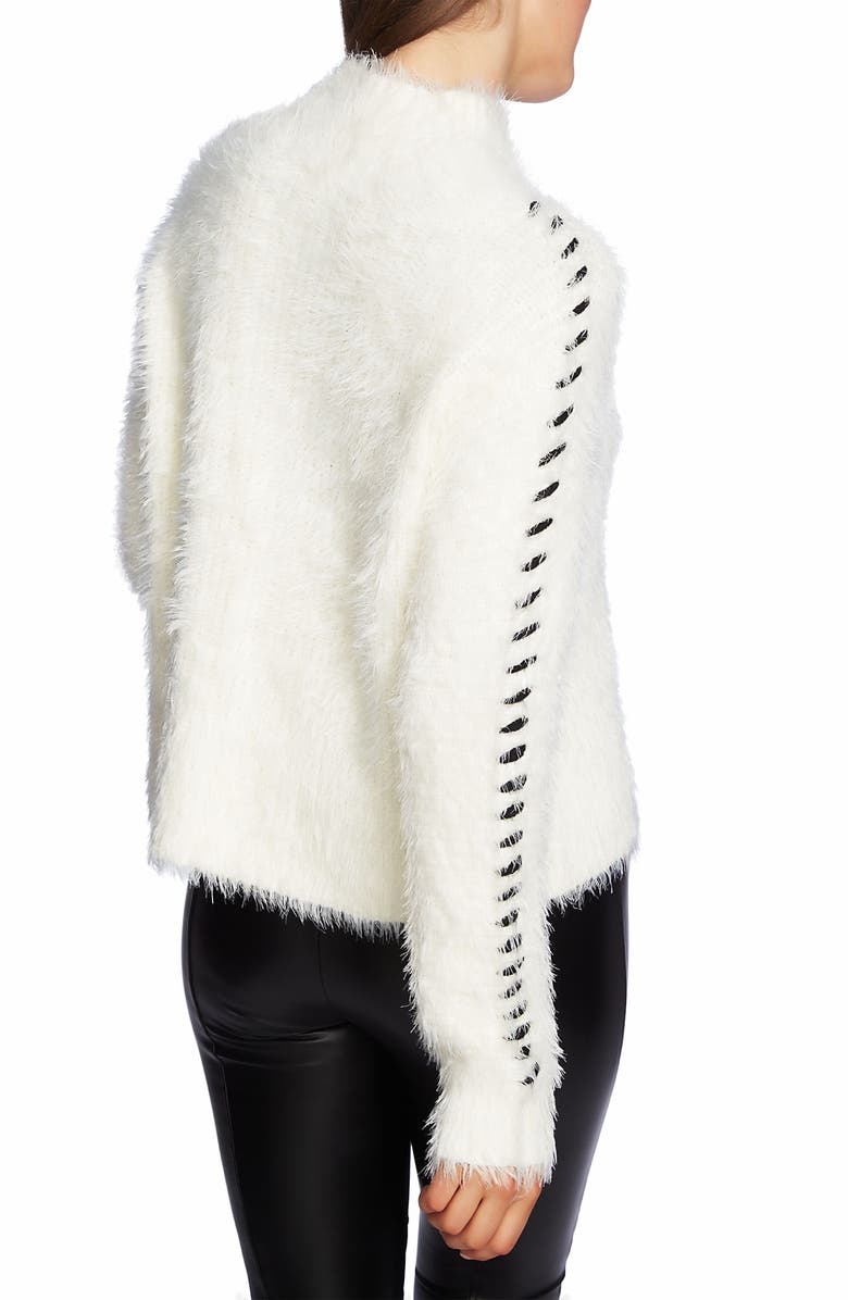 1.STATE Eyelash Fringe Mock Neck Sweater, Alternate, color, 