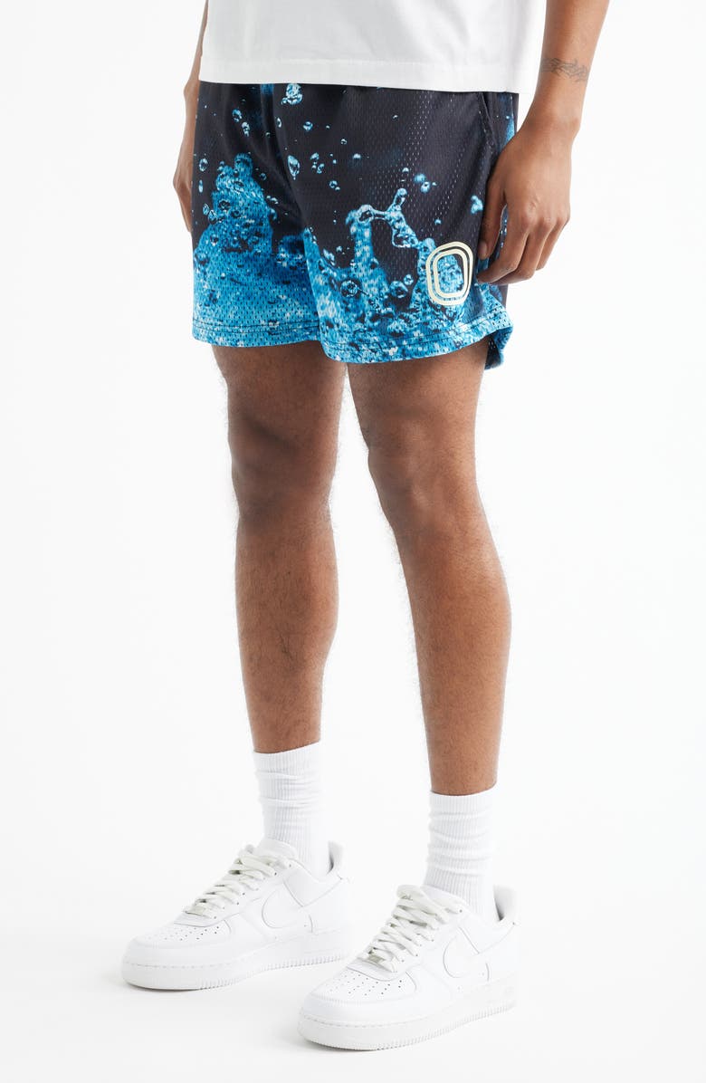 OVERTIME Splash Mesh Shorts, Alternate, color, Splash
