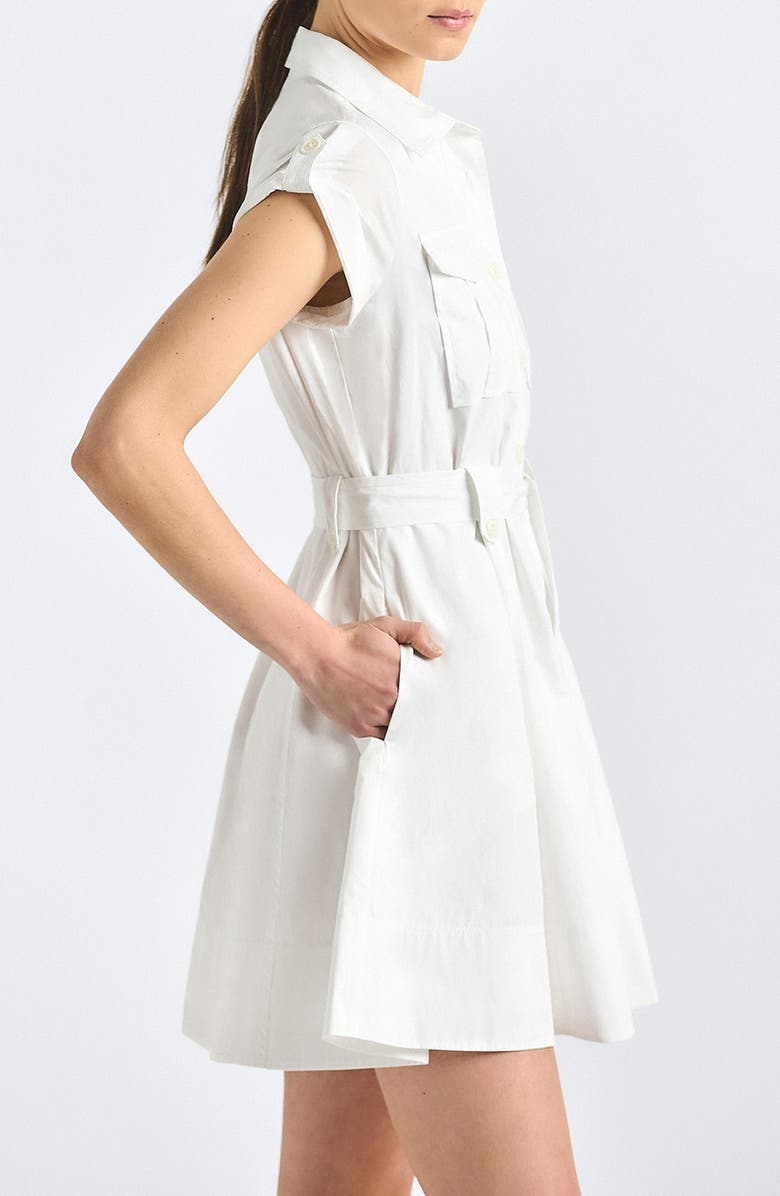 Derek Lam 10 Crosby Azora Poplin Shirtdress, Alternate, color, White