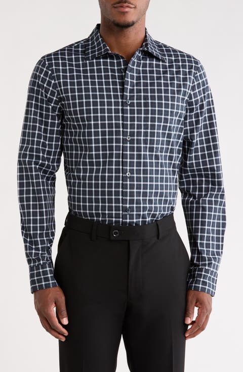 Plaid Cotton Poplin Button-Up Shirt
