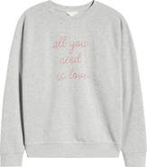 Caslon® All You Need is Love Embroidered Sweatshirt