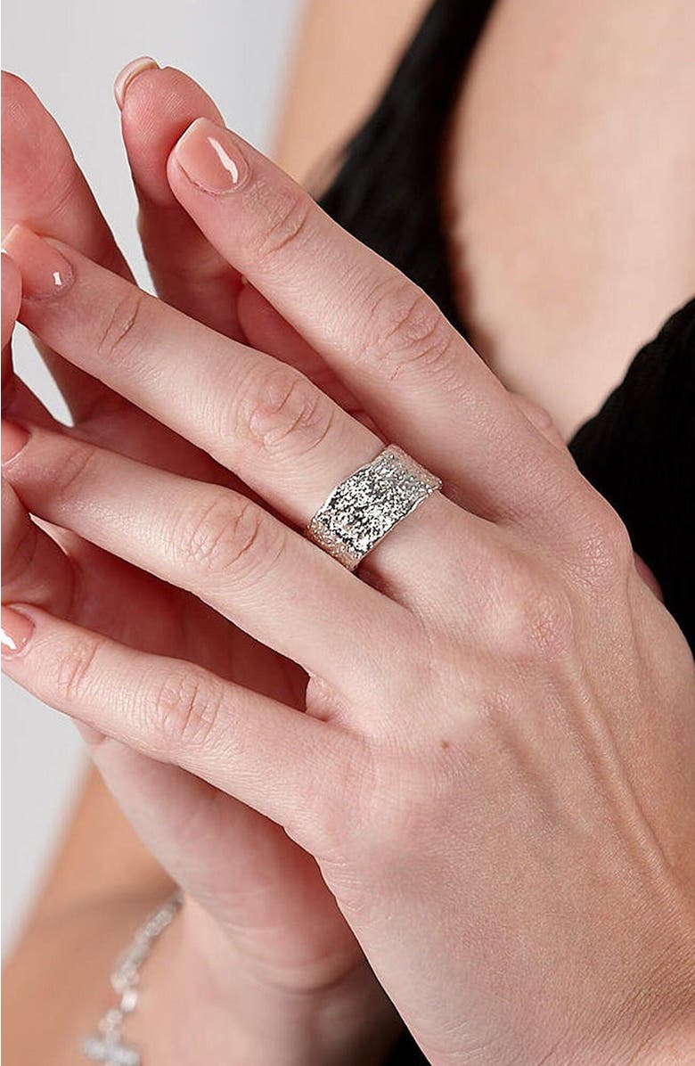 Lucy Quartermaine Hula Wide Ring, Alternate, color, Sterling Silver