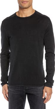 John Varvatos Walter Long Sleeve Acid Wash Crewneck T-Shirt