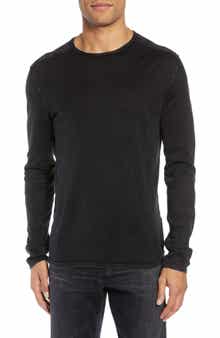 John Varvatos Walter Long Sleeve Acid Wash Crewneck T-Shirt