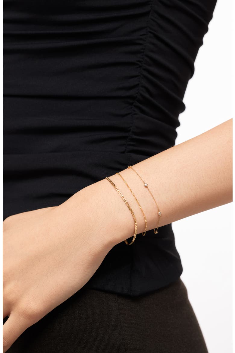Solid Yellow Gold - Singapore Chain Bracelet, Alternate, color, Gold