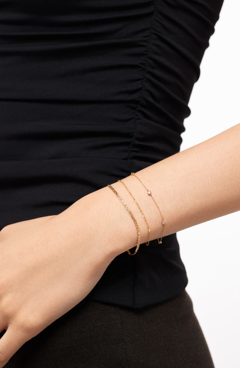 Ana Luisa Solid Yellow Gold - Singapore Chain Bracelet, Alternate, color, Gold