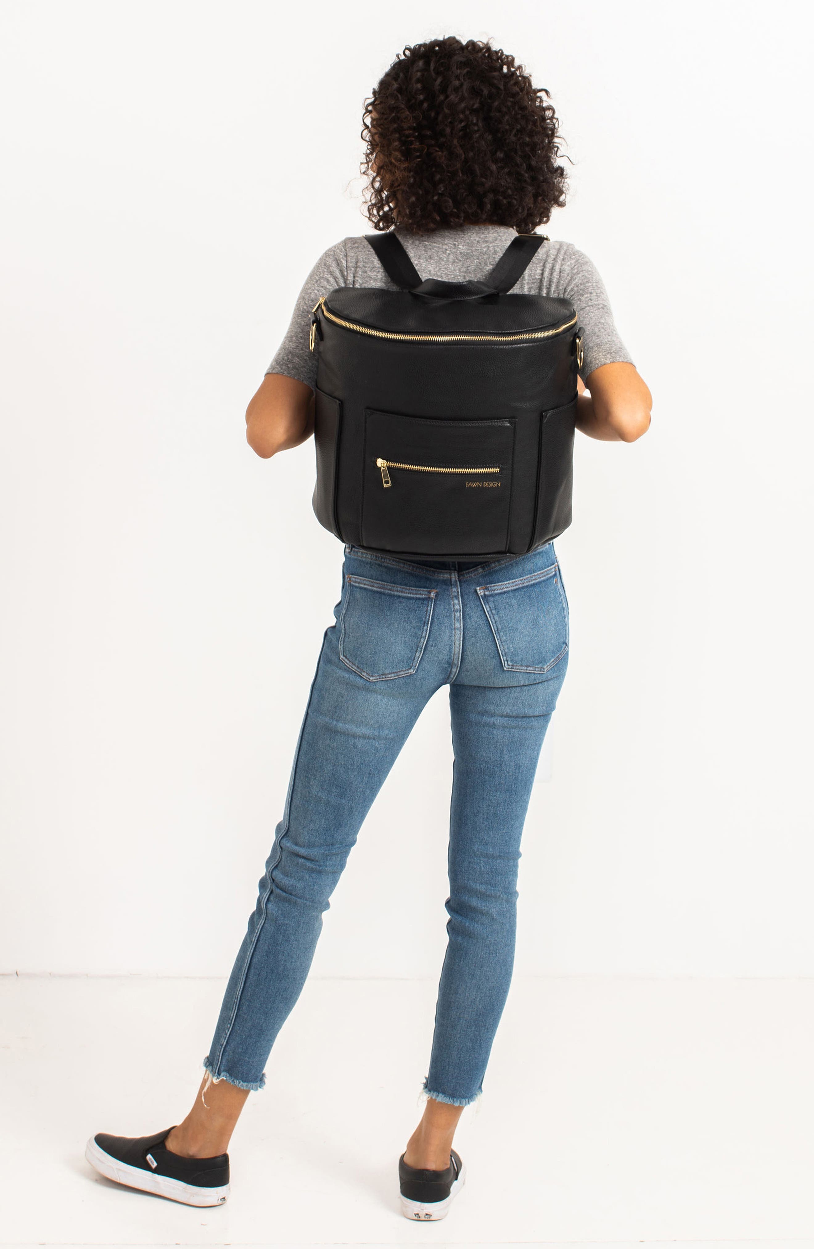 Fawn Design The Original Convertible Water Resistant Faux Leather Diaper Bag, Alternate, color, 