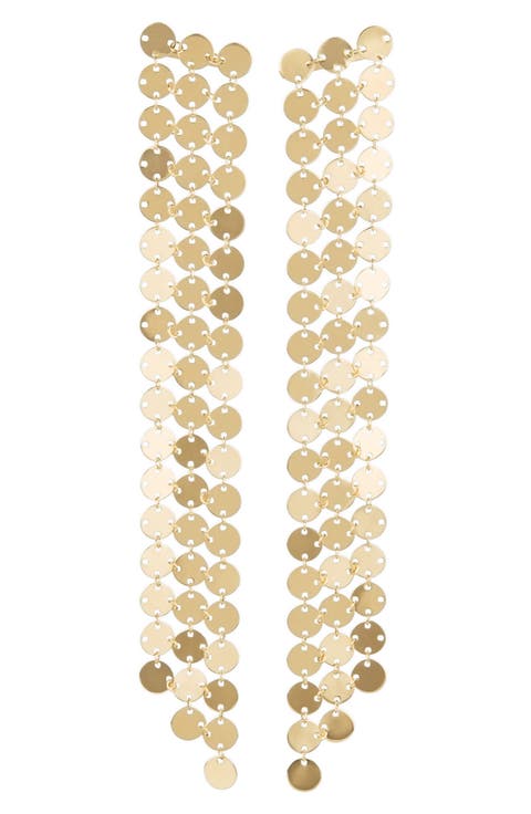 Laser Disc Drop Earrings