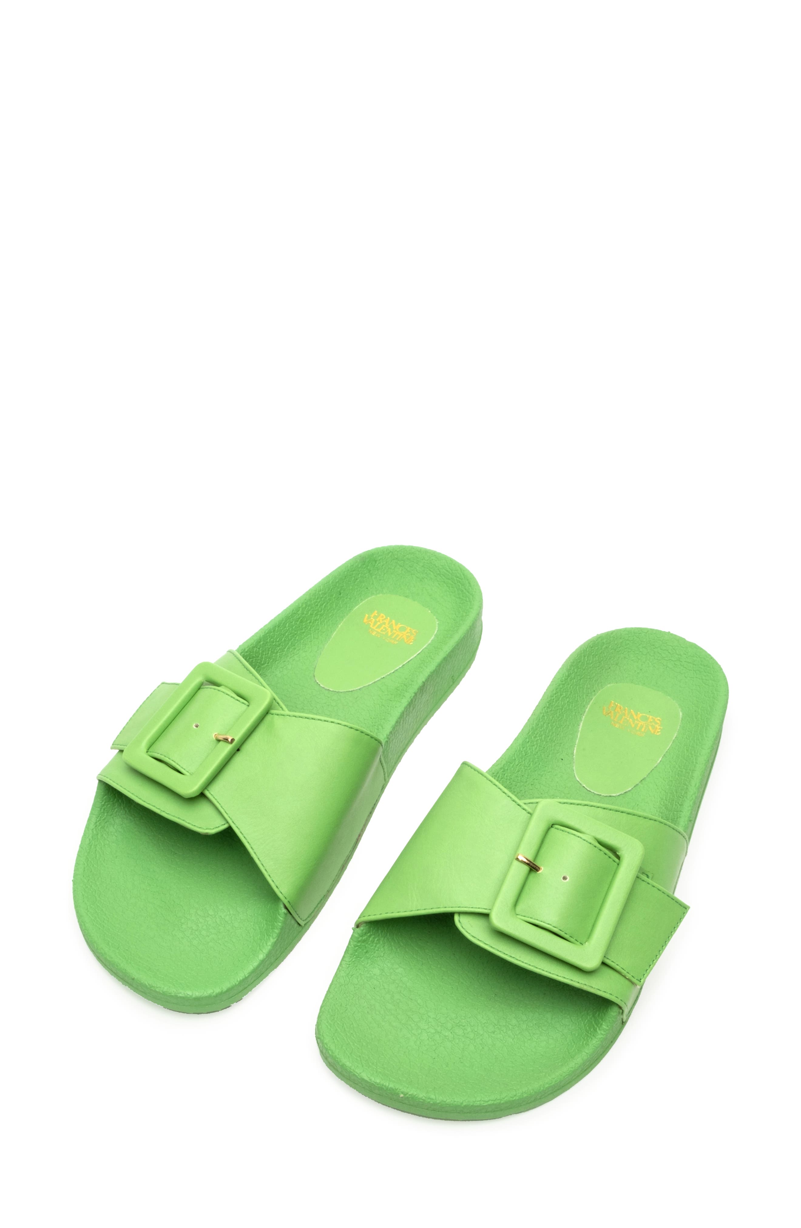 Frances Valentine Daisy Beach Slide Sandal, Alternate, color, Green