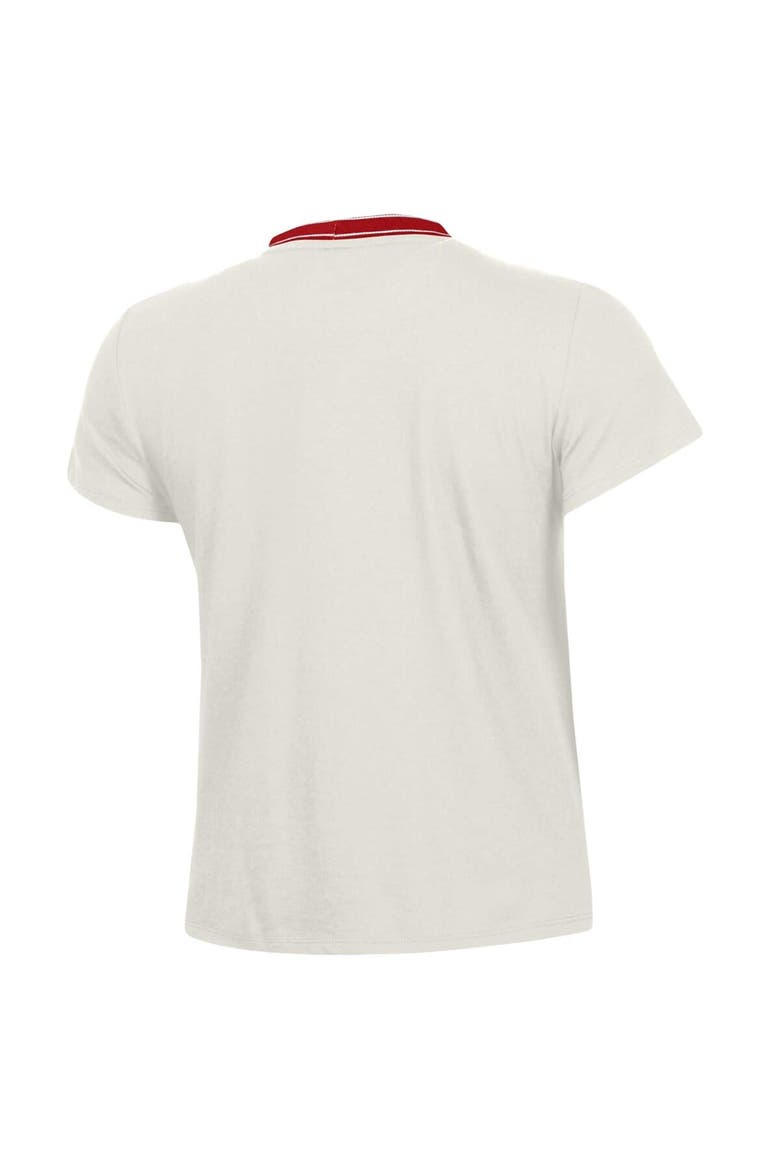 Women's Under Armour White Wisconsin Badgers Iconic T-Shirt, Alternate, color, Cream