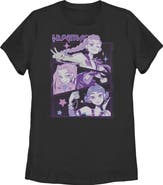 KPop Demon Hunters Womens KPop Demon Hunters Huntrix Group Panels T Shirt
