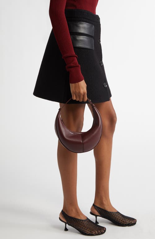 Proenza Schouler Mini Slide Leather Top Handle Bag In Dark Red
