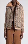Moncler Touvet Check Pattern Wool Blend Vest