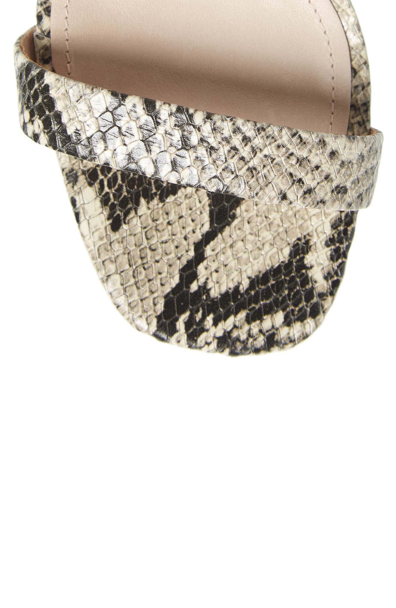 Schutz Cinzia Snake Embossed Ankle Strap Sandal, Alternate, color, 