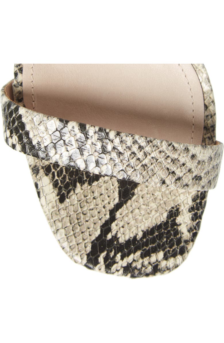 Schutz Cinzia Snake Embossed Ankle Strap Sandal, Alternate, color,