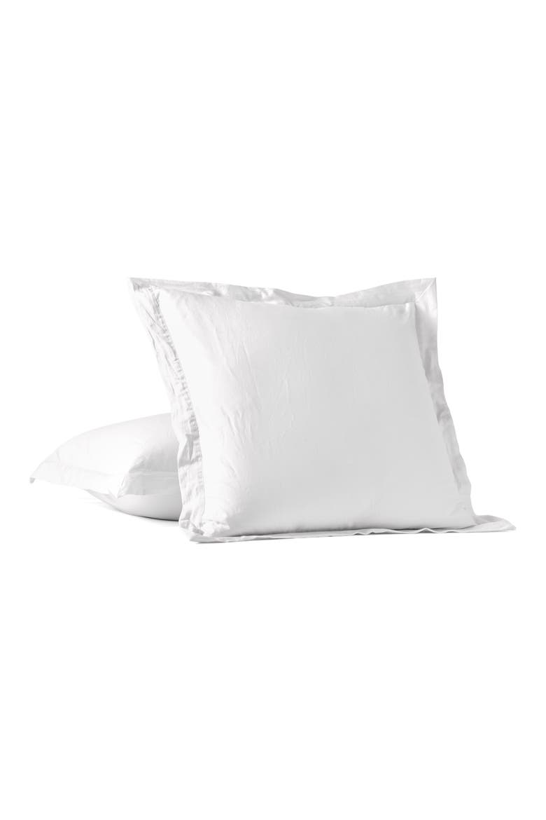 Cloud Soft Organic Cotton Cotton Sateen Sham, Main, color, ALPINE WHITE