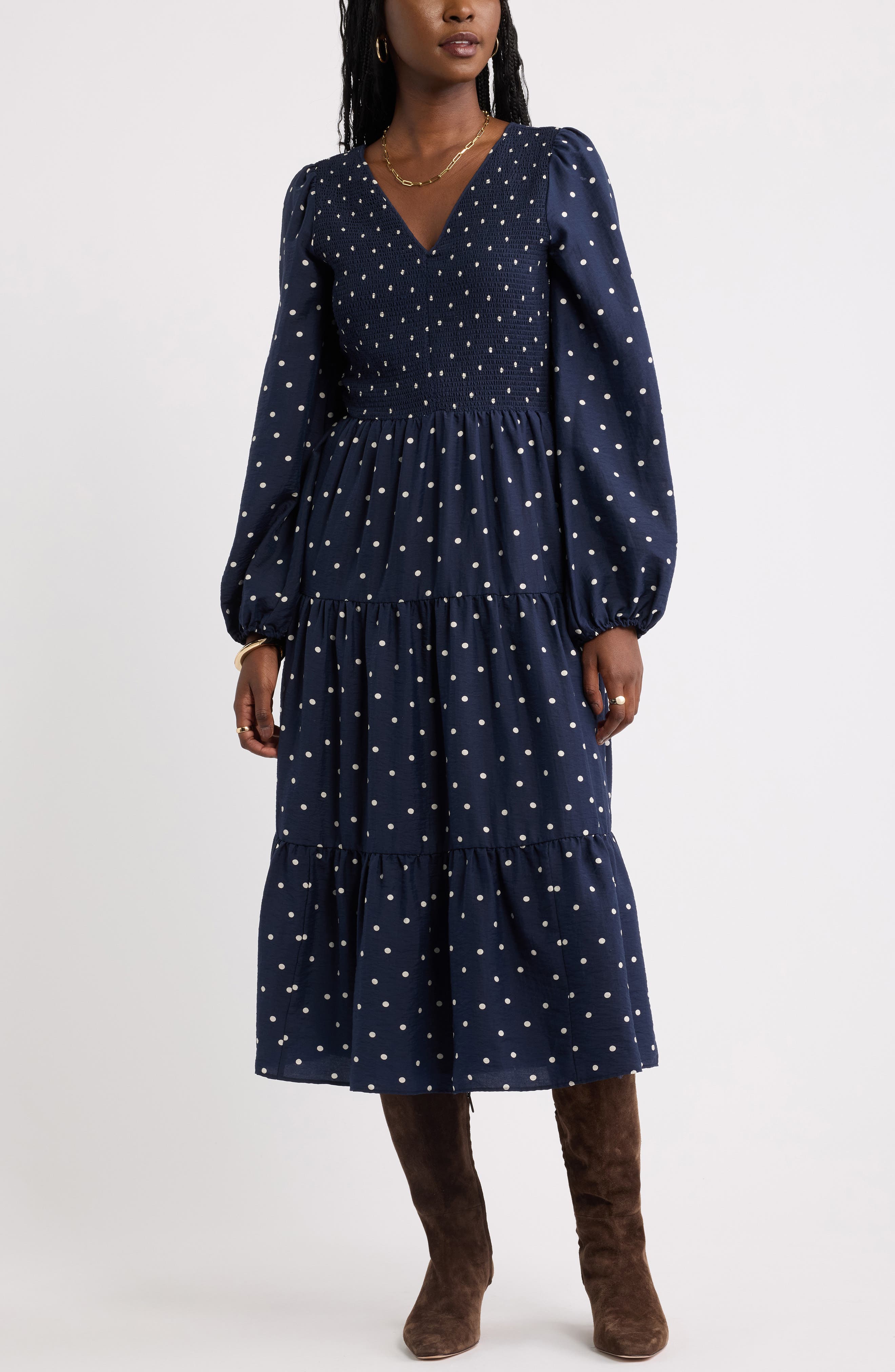 selected NAVY IVORY TOSS DOT