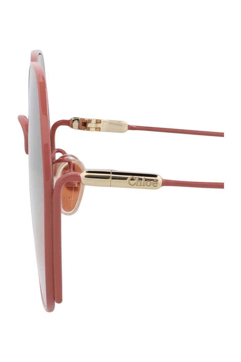 61mm Oversize Round Sunglasses, Alternate, color, PINK PINK BROWN
