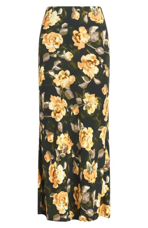 Favorite Daughter The Favorite Floral Maxi Skirt In Black