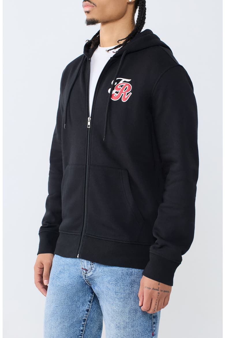 Cali Bay Full Zip Graphic Hoodie, Alternate, color, JET BLACK