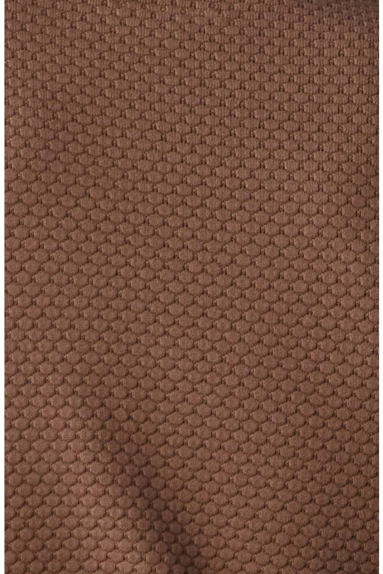 Robles Johnny Collar Textured Cotton Jacquard Polo Sweater, Alternate, color, TAUPE