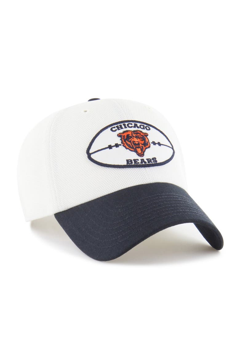 Men's '47 Cream/Navy Chicago Bears Pique Patch Clean Up Adjustable Hat, Alternate, color, Cream