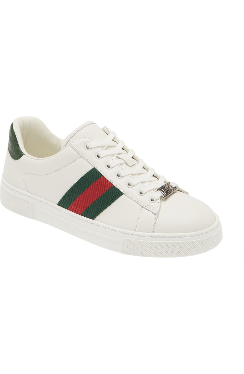 Gucci New Ace Sneaker, Main, color, White/ Green